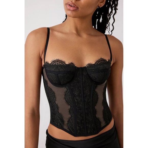 Urban Outfitters Tops - Out From Under Modern Love Black Lace Corset Top